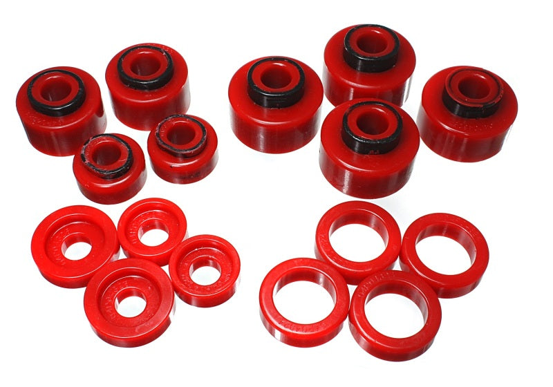 Energy Suspension 99-07 Ford F-250/F-350 SD 2/4WD Crew Cab Body Mount Set - Red - My Store