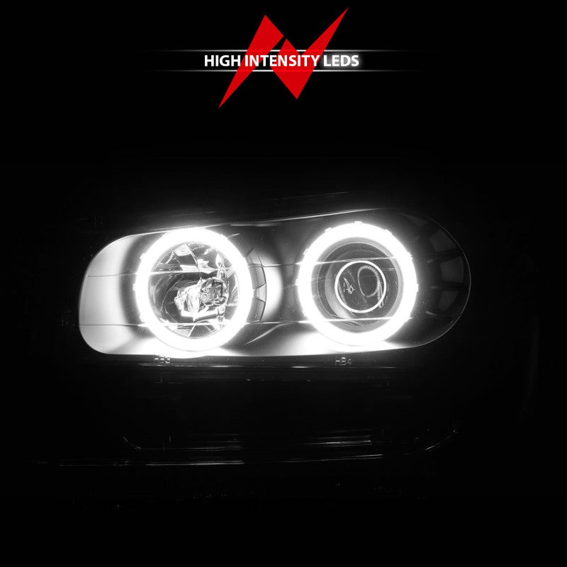 ANZO 02-09 Chevrolet Trailblazer (Will Not Fit 06-09 LT) Projector Headlights w/Halo Black Housing - Mammoth Racing -
