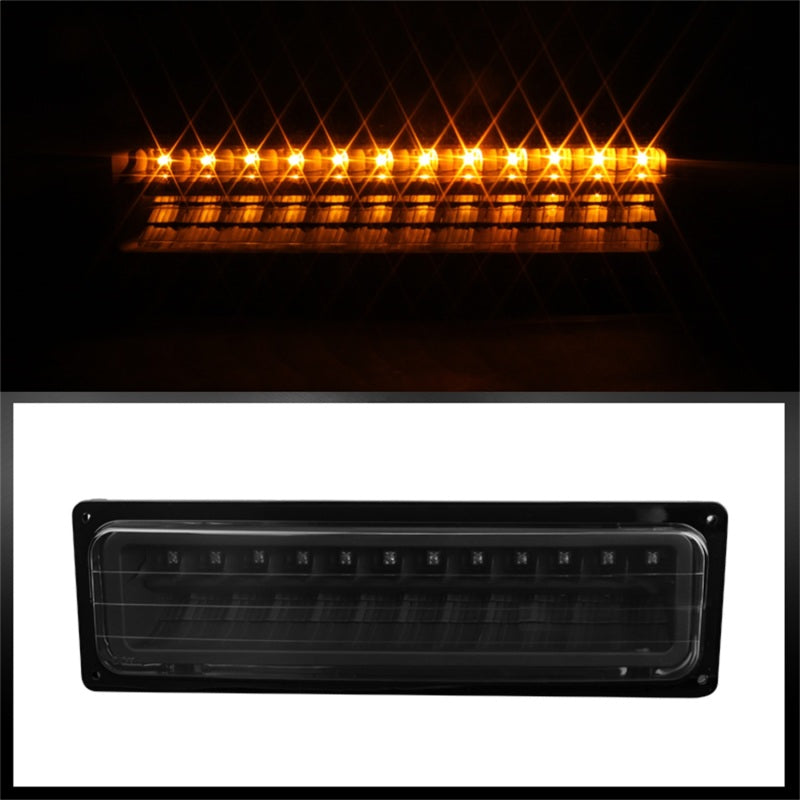 Xtune GMC Yukon 92-93 Crystal Headlights w/ Corner & LED Bumper Black HD-JH-GMCCK88-LED-AM-BK-SET - Mammoth Racing -
