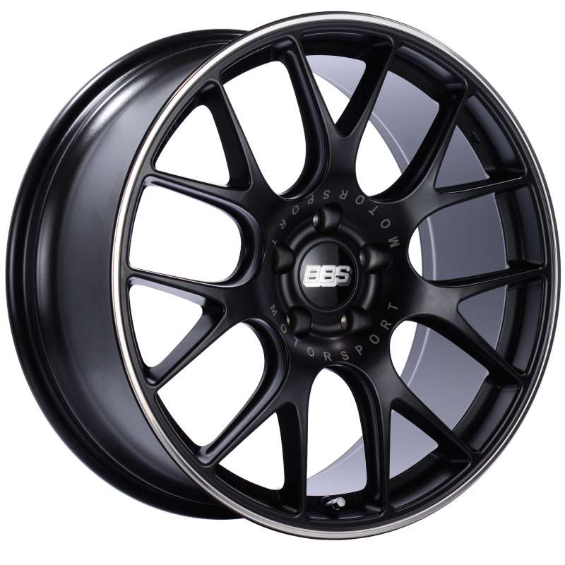 BBS CH-R 20x9 5x120 ET29 Satin Black Polished Rim Protector Wheel -82mm PFS/Clip Required - Mammoth Racing -