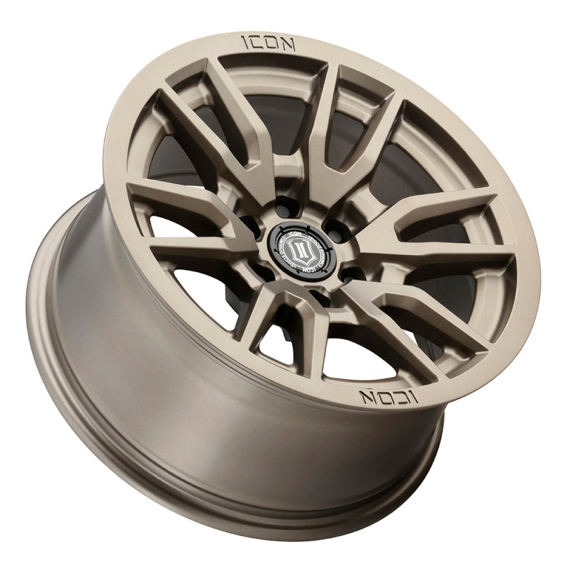 Icon Vector 6 17x8.5 6x5.5 25mm Offset 5.75in BS 95.1mm Bore Bronze Wheel - Mammoth Racing -
