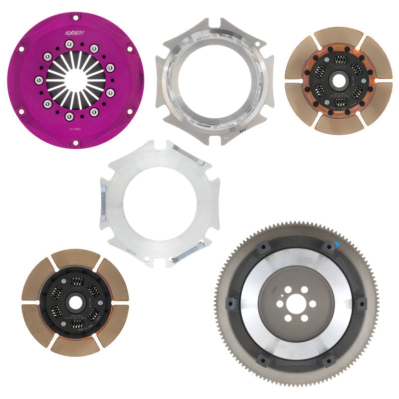 Exedy 1989-1998 Nissan 240sx L4 Hyper Twin Cerametallic Clutch Sprung Center Disc Push Type Cover - Mammoth Racing -