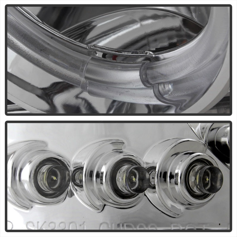 Spyder GMC Sierra 1500/2500/3500 99-06 Projector Headlights LED Halo LED Chrome PRO-YD-CDE00-HL-C - Mammoth Racing -