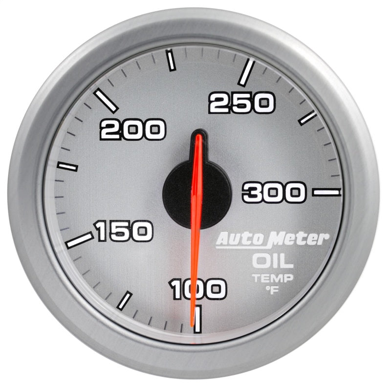 Autometer Airdrive 2-1/6in Oil Temp Gauge 100-300 Degrees F - Silver - My Store
