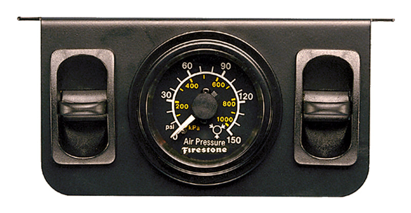 Firestone Electric Dual Pressure Gauge Dual - Black Plastic (WR17602577) - Mammoth Racing -