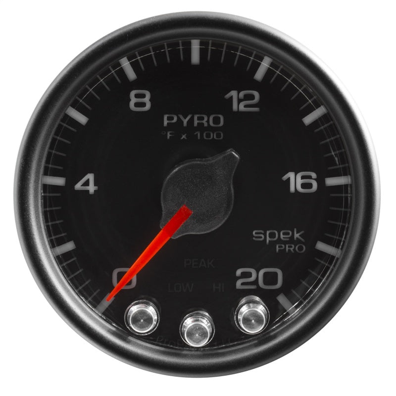 Autometer Spek-Pro Gauge Pyro. (Egt) 2 1/16in 2000f Stepper Motor W/Peak & Warn Blk/Blk - My Store