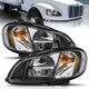 ANZO 2002-2014 Freightliner M2 LED Crystal Headlights Black Housing w/ Clear Lens (Pair) - Mammoth Racing -