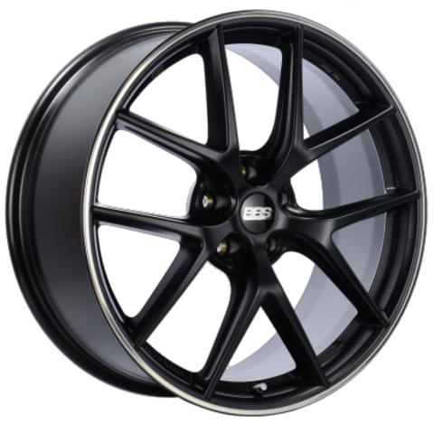 BBS CC-R 20x8.5 5x120 ET32 Satin Graphite Diamond Cut Polished Rim Protector Wheel -82mm PFS Req.