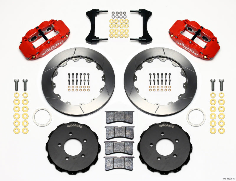 Wilwood Narrow Superlite 6R Front Hat Kit 12.88in Red 2006-Up Civic / CRZ - Mammoth Racing -