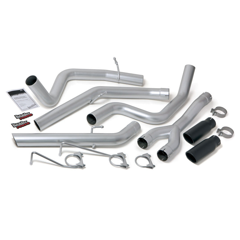 Banks Power 14-15 Dodge Ram 1500 3.0L Diesel Monster Exhaust System - SS Dual Exhaust w/ Black Tips - Mammoth Racing -