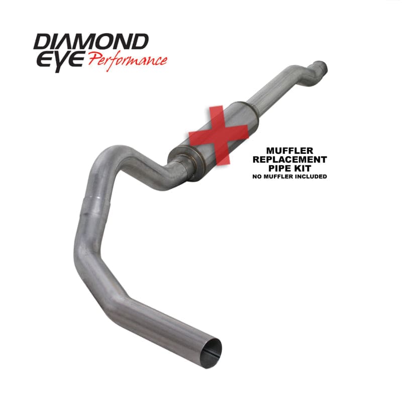 Diamond Eye KIT 4in CB MFLR RPLCMENT PIPE SGL AL: 03-07 FORD 6.0L F250/F350 - Mammoth Racing -