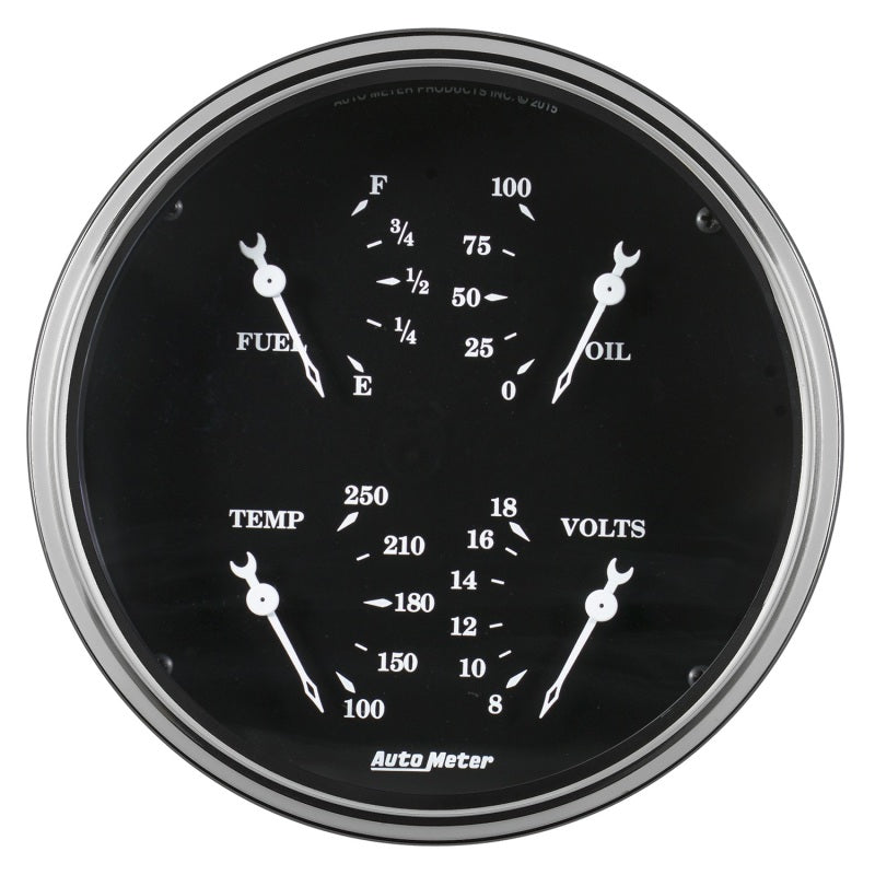 Auto Meter Gauge Quad 5in 240e-33f Elec Old Tyme Black - My Store
