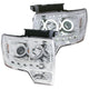 ANZO 2009-2014 Ford F-150 Projector Headlights w/ Halo Chrome (CCFL) G2 - Mammoth Racing -