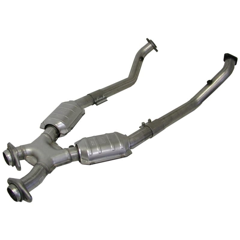 BBK 86-93 Mustang 5.0 High Flow X Pipe With Catalytic Converters - 2-1/2 - Mammoth Racing -