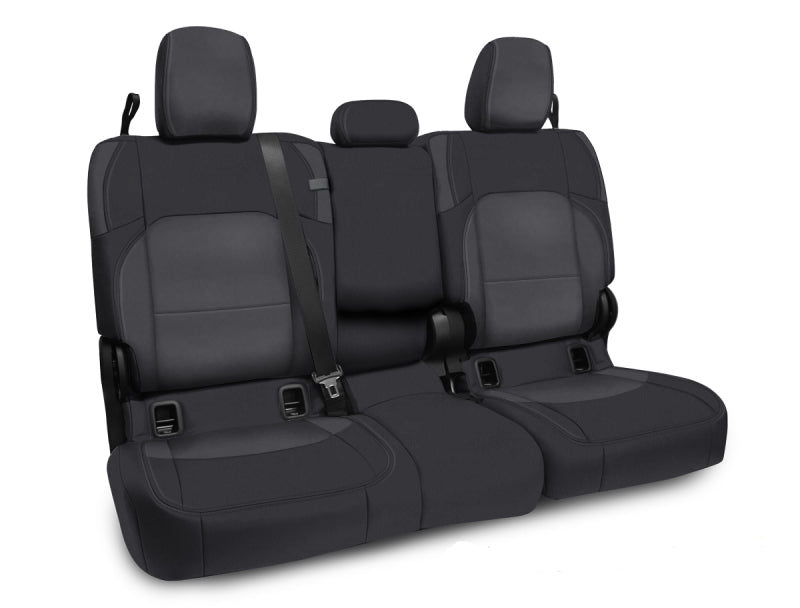PRP 2020+ Jeep Gladiator JT Rear Bench Cover with Leather Interior - Black/Grey - Mammoth Racing -