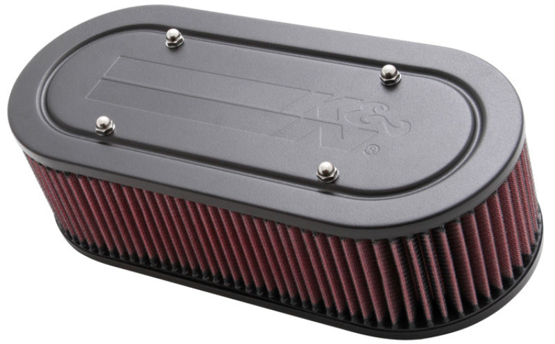 K&N Custom Oval Racing Assembly Red 11.96in Inside Length / 5.22in Inside Width / 3.25in Filter H - Mammoth Racing -