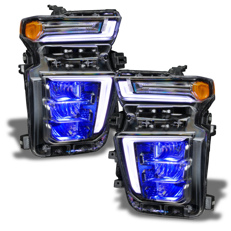 Oracle 20-21 Chevy Silverado HD 2500/3500 RGB Headlight Demon Eye Kit - ColorSHIFT w/o Controller - Mammoth Racing -