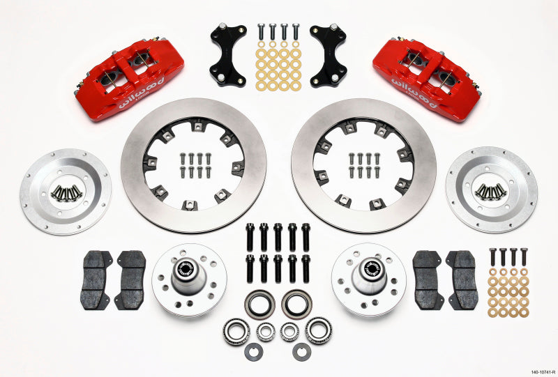 Wilwood Dynapro 6 Front Hub Kit 12.19in Red WWE ProSpindle - Mammoth Racing -