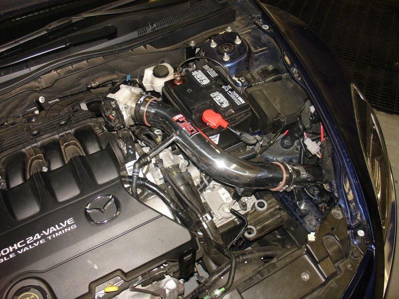 Injen 09-10 Mazda 6 3.7L V6 Black Tuned Cold Air Intake w/ MR Tech and Web Nano-Fiber Dry Filter - Mammoth Racing -