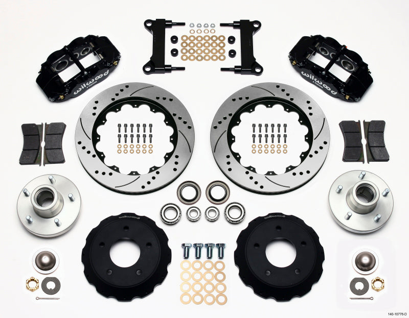 Wilwood Narrow Superlite 6R Front Hub Kit 14.00in Drilled Chevy C-10 60-87 CPP Drop Spindle - Mammoth Racing -