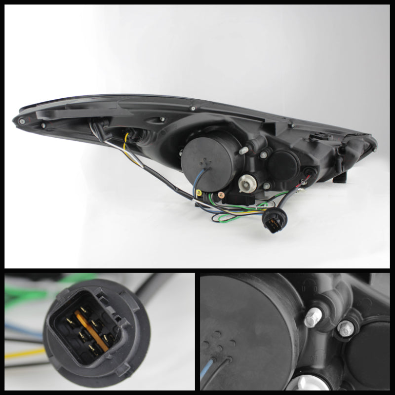 Spyder Hyundai Elantra 11-13 Projector Headlights LED Halo DRL Blk PRO-YD-HYELAN11-DRL-BK - Mammoth Racing -