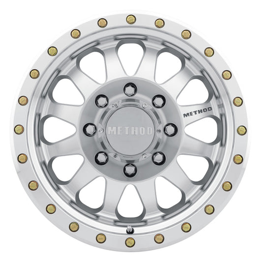 Method Mr304 Double Standard 17x8.5 0mm Offset 8x6.5 130.81mm CB Machined/Clear Coat Wheel