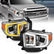 ANZO 14-17 Toyota Tundra Plank Style Projector Headlights Chrome w/ Amber - Mammoth Racing -