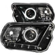 ANZO 2010-2014 Ford Mustang Projector Headlights w/ Halo Black (CCFL) - Mammoth Racing -