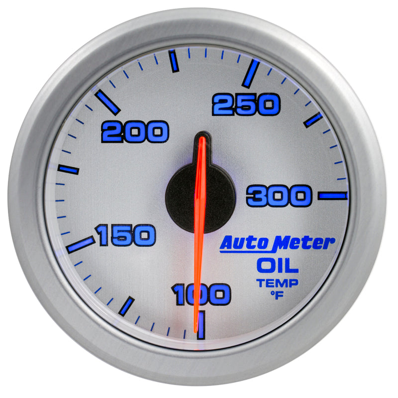 Autometer Airdrive 2-1/6in Oil Temp Gauge 100-300 Degrees F - Silver - My Store