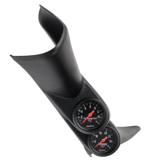 Autometer 01-06 Chevy Silverado 2500 HD A-Pillar Dual Z-Series Gauge Kit Pyrometer / Boost - My Store