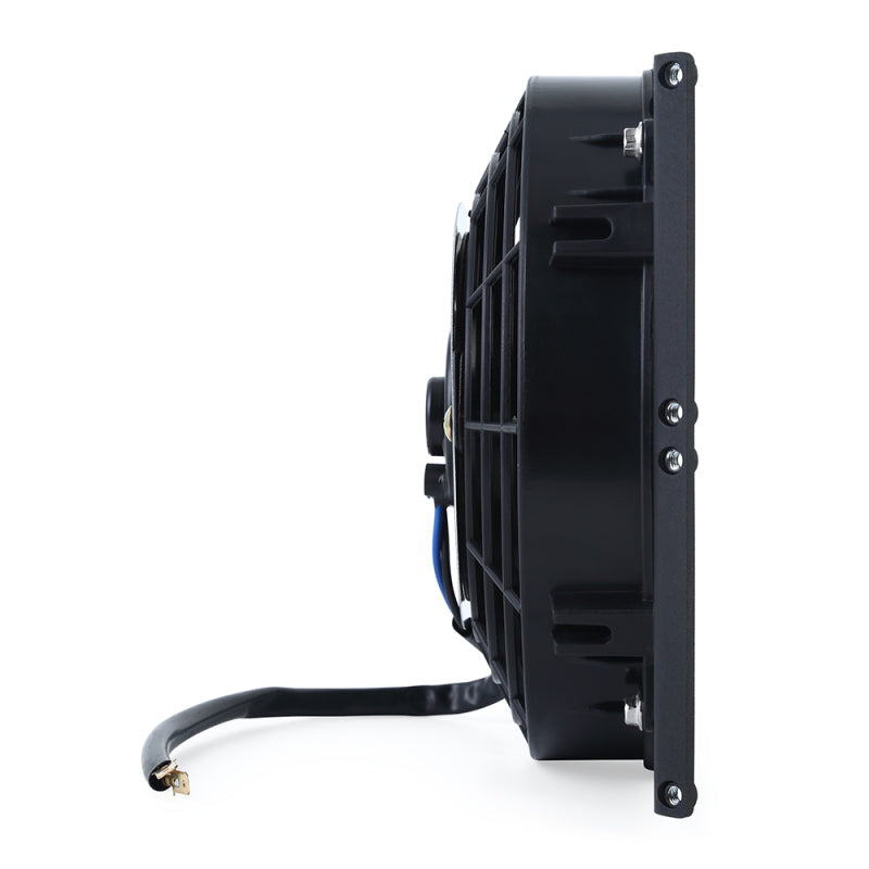 Mishimoto Universal 10in. Heavy-Duty Oil Cooler Fan Shroud - Micro Wrinkle Black - Mammoth Racing -