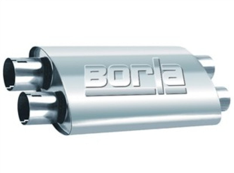 Borla Universal ProXS Muffler - Oval Dual/Dual Inlet/Outlet 2.5in Tubing 19inx4inx9.5in Case - My Store