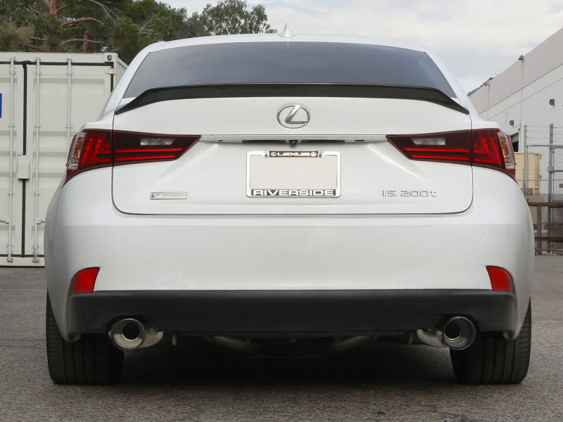aFe POWER Takeda 16-17 Lexus IS200t L4-2.0L (t) 2.5in-3in 304 SS CB Exhaust w/ Blue Tip - Mammoth Racing -