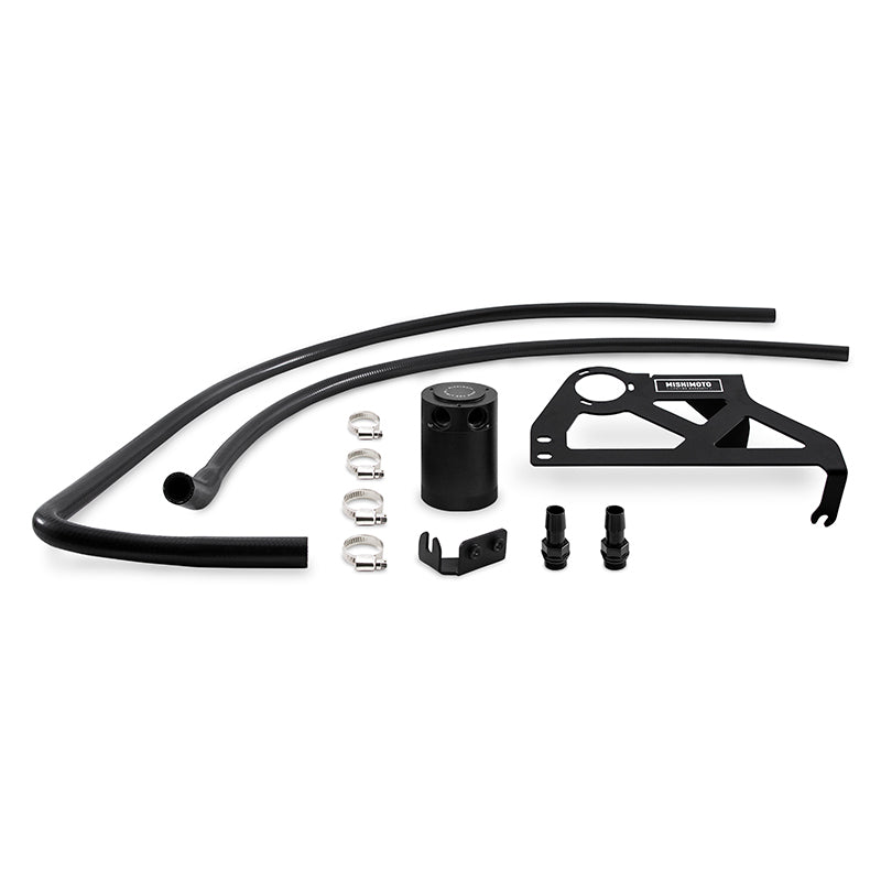 Mishimoto 12-18 Jeep Wrangler JK Baffled Oil Catch Can Kit - Black - Mammoth Racing -