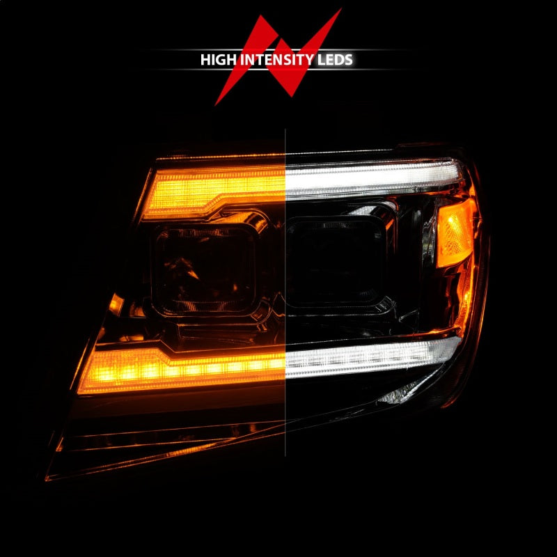 ANZO 09-20 Nissan Frontier Chrome Projector Plank Style DRL w/ Switchback & Sequential LED DRL - Mammoth Racing -