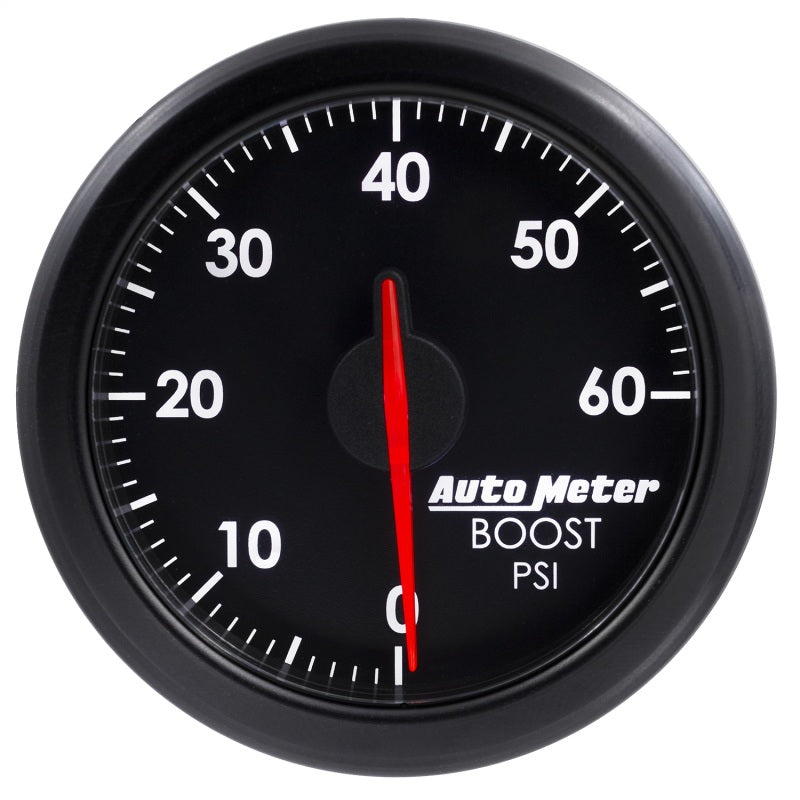 Autometer Airdrive 2-1/6in Boost Gauge 0-60 PSI - Black - My Store