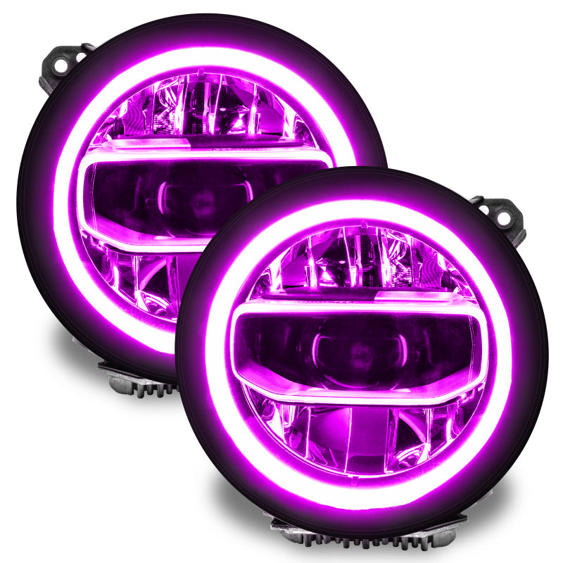 Oracle Jeep Wrangler JL/Gladiator JT RGB+W Headlight DRL Upgrade Kit - ColorSHIFT w/o Controller - Mammoth Racing -