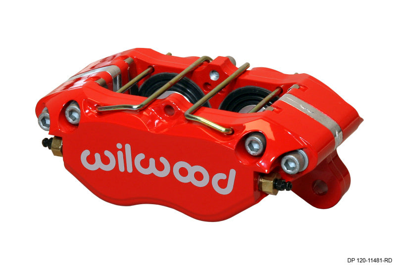 Wilwood Caliper-Dynapro Dust-Boot 5.25in Mount - Red 1.38in Pistons .81in Disc - Mammoth Racing -