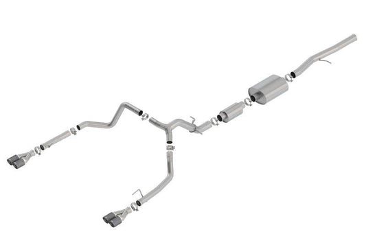 Borla 19 Chevrolet Silverado/GMC Sierra 1500 6.2L SS (S-Type) Catback Exhaust - Carbon Fiber Tips - Mammoth Racing -