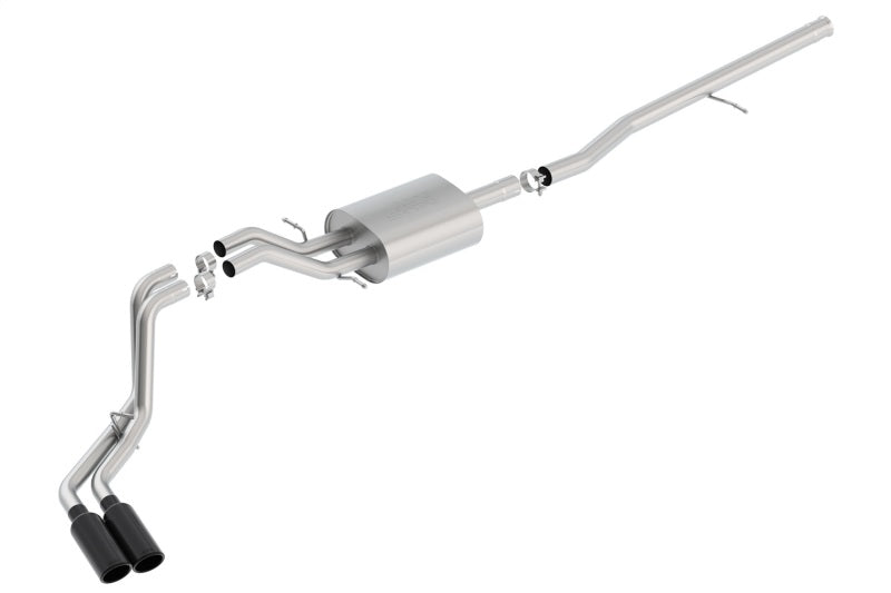 Borla S-Type Cat-Back 14-15 Sierra 1500 Std Bed/CC Short Bed 143.5in WB Side Exit Exhaust Black Tips - My Store