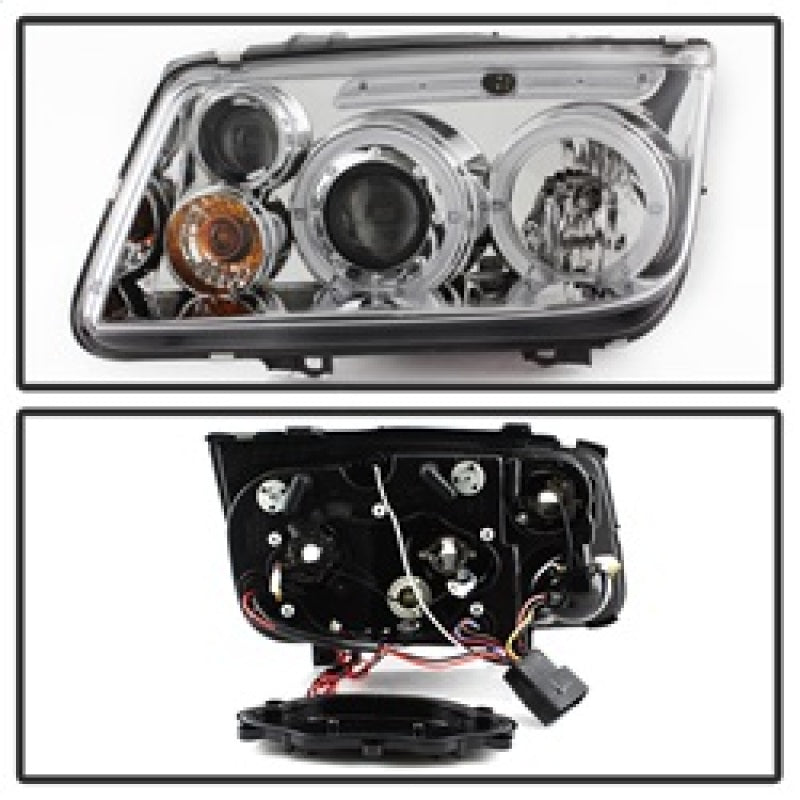 Spyder Volkswagen Jetta 99-05 Projector HeadlightsLED Halo Chrm PRO-YD-VJ99-HL-C - Mammoth Racing -