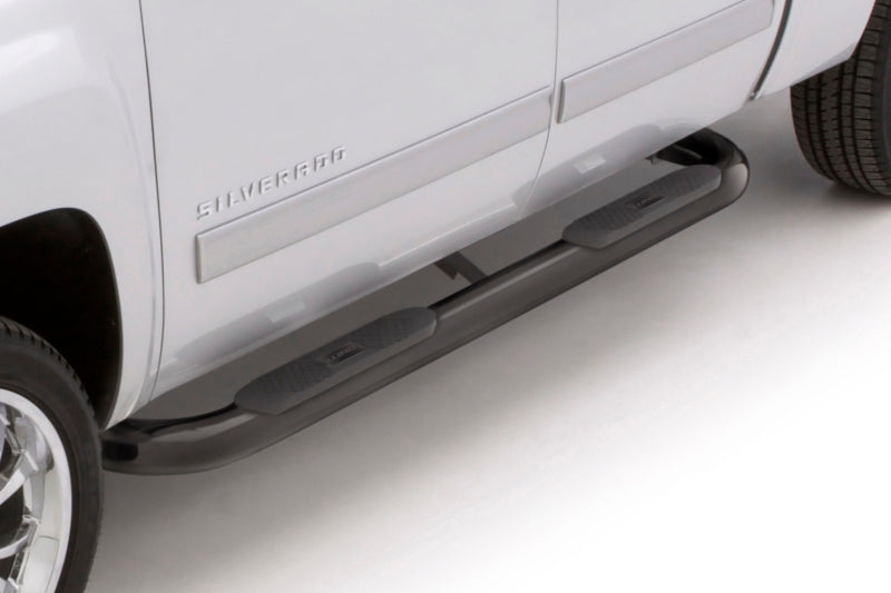 Lund 15-18 Ford F-150 Std. Cab 4in. Oval Curved Steel Nerf Bars - Black - My Store