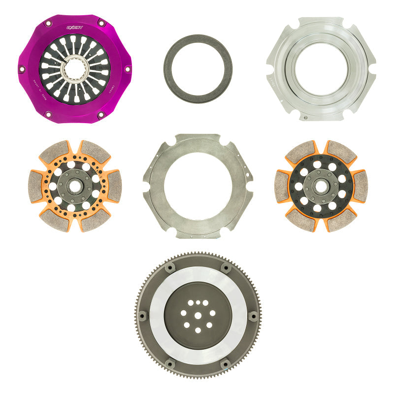 Exedy 96-06 Mitsubishi Lancer Evo (Gen 4-7) Hyper Twin Cerametallic Clutch Rigid Disc Pull Type - Mammoth Racing -