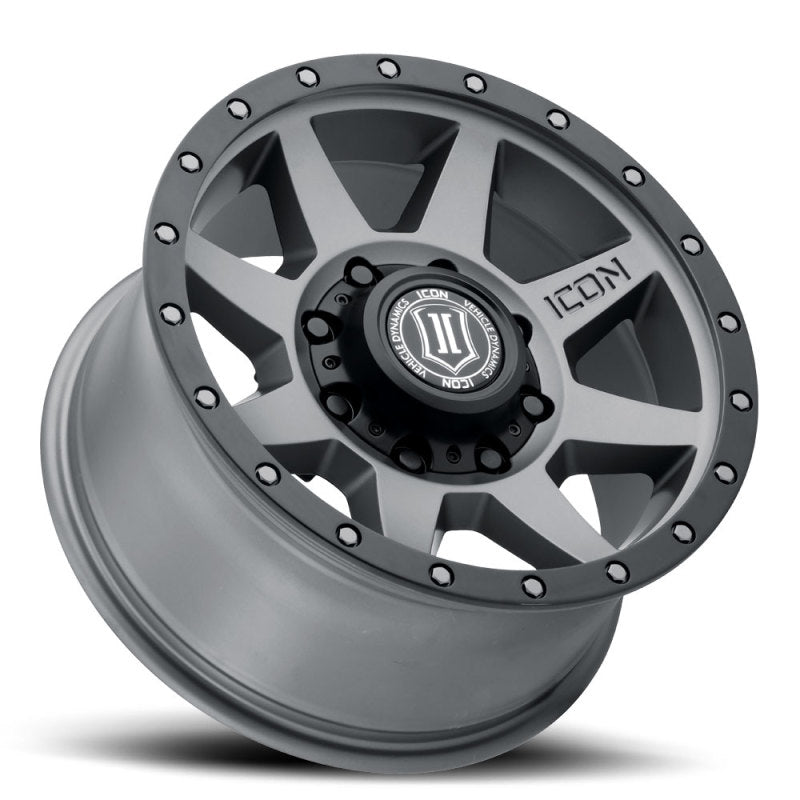 Icon Rebound HD 18x9 8x170 6mm Offset 5.25in BS 125mm Bore Titanium Wheel - Mammoth Racing -