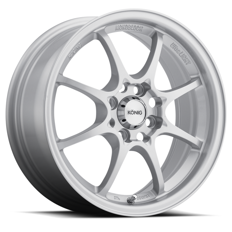 Konig Helium 15x6.5 4x100 Et40 Silver - Mammoth Racing -