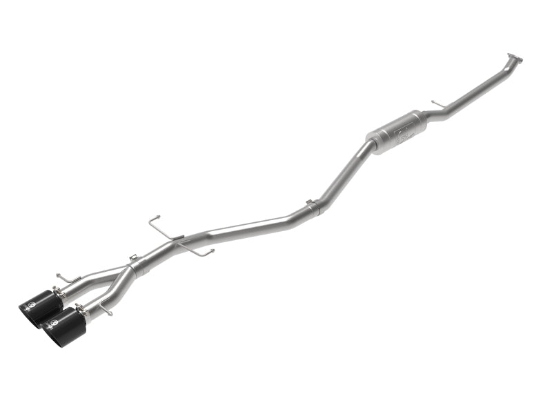 aFe Takeda 2.5in 304SS Cat-Back Exhaust System 17-20 Honda Civic SI Coupe L4-1.5L (t) - Black Tip - Mammoth Racing -
