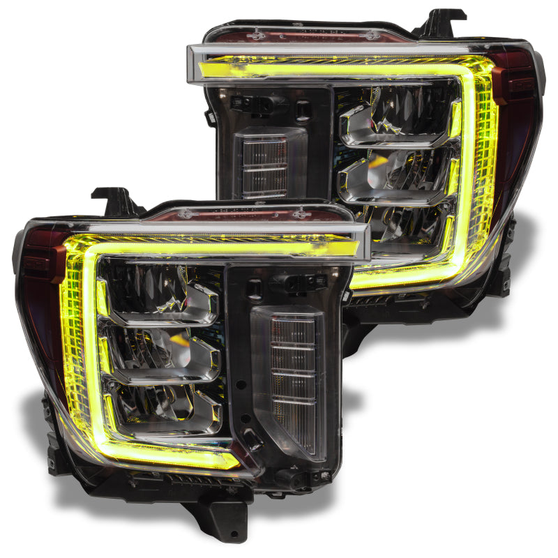 Oracle 20-21 GMC Sierra 2500/3500 HD RGB+W Headlight DRL Upgrade Kit - ColorSHIFT 2 - Mammoth Racing -