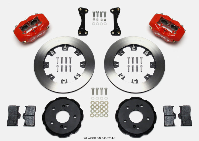 Wilwood Forged Dynalite Front Hat Kit 12.19in Red 02-06 Acura Rsx-5 Lug - My Store