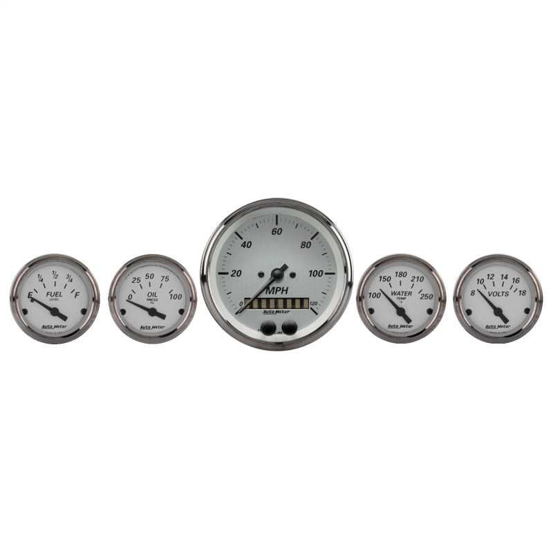 AutoMeter American Platinum 5pc. (3-3/8in. & 2-1/16in.) GPS Speedometer Gauge Kit - My Store