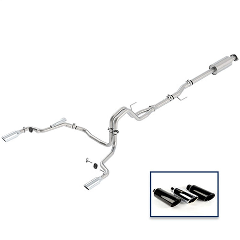 Ford Racing 15-18 F-150 5.0L Cat-Back Extreme Exhaust System Rear Exit w/ Chrome Tips - Mammoth Racing -